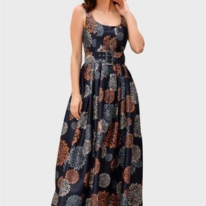 Belted Floral print dress